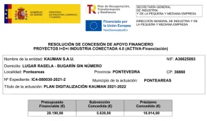 Cartel de concesión de apoyo financiero